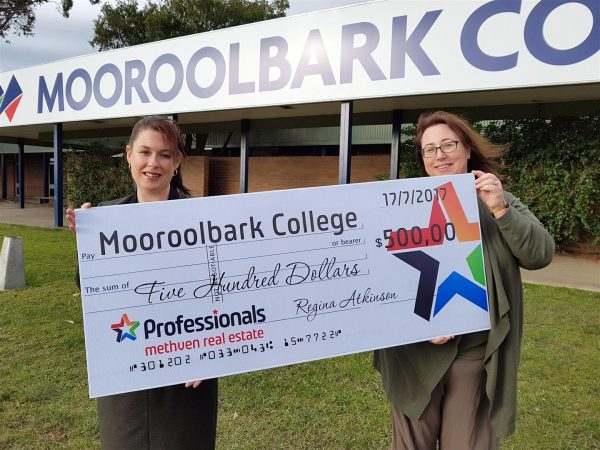 $500 Donation from Professionals Real Estate - Mooroolbark